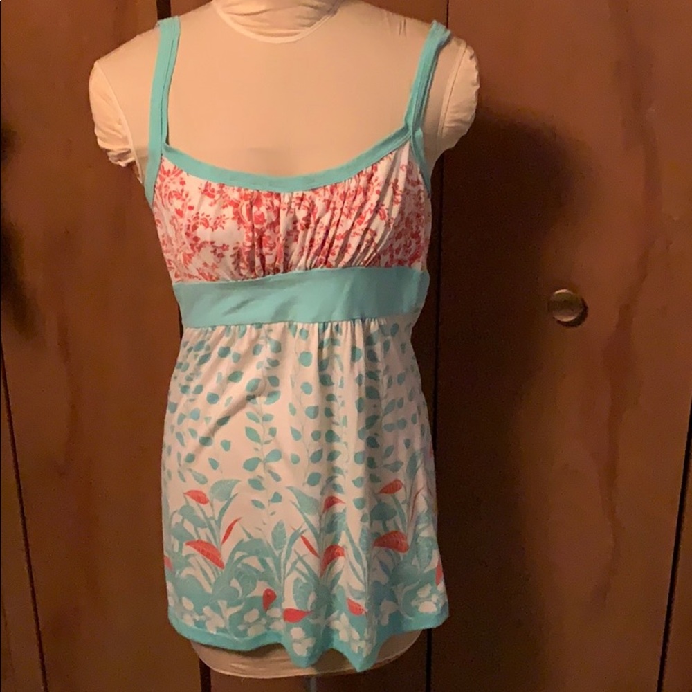 Teal and orange Charlotte Russe tunic